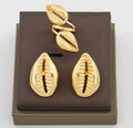 Parure ethnique : boucles d'oreilles + bagues