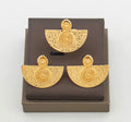 Parure ethnique : boucles d'oreilles + bagues