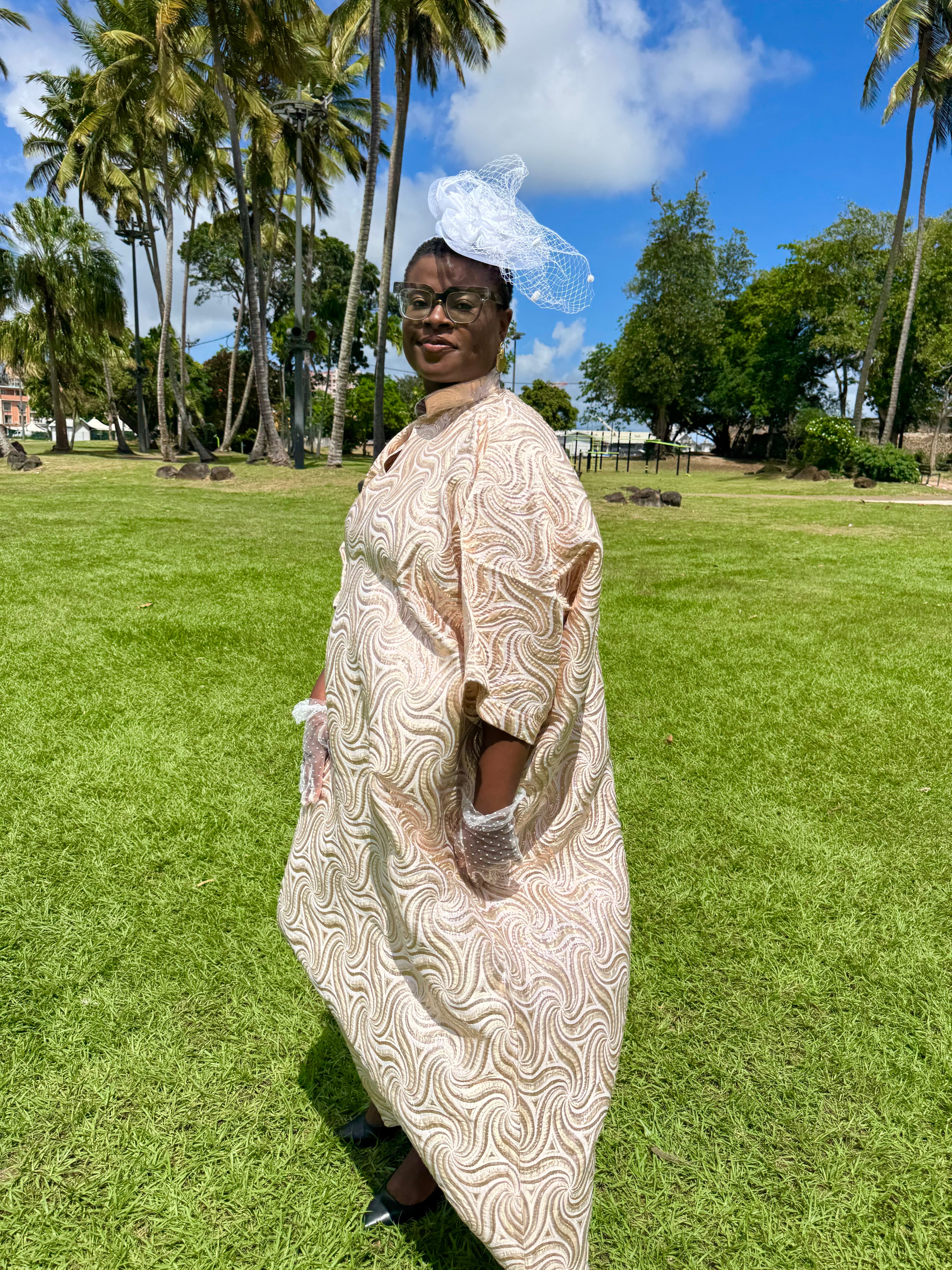 Brocart Lady Jo - ivoire et or