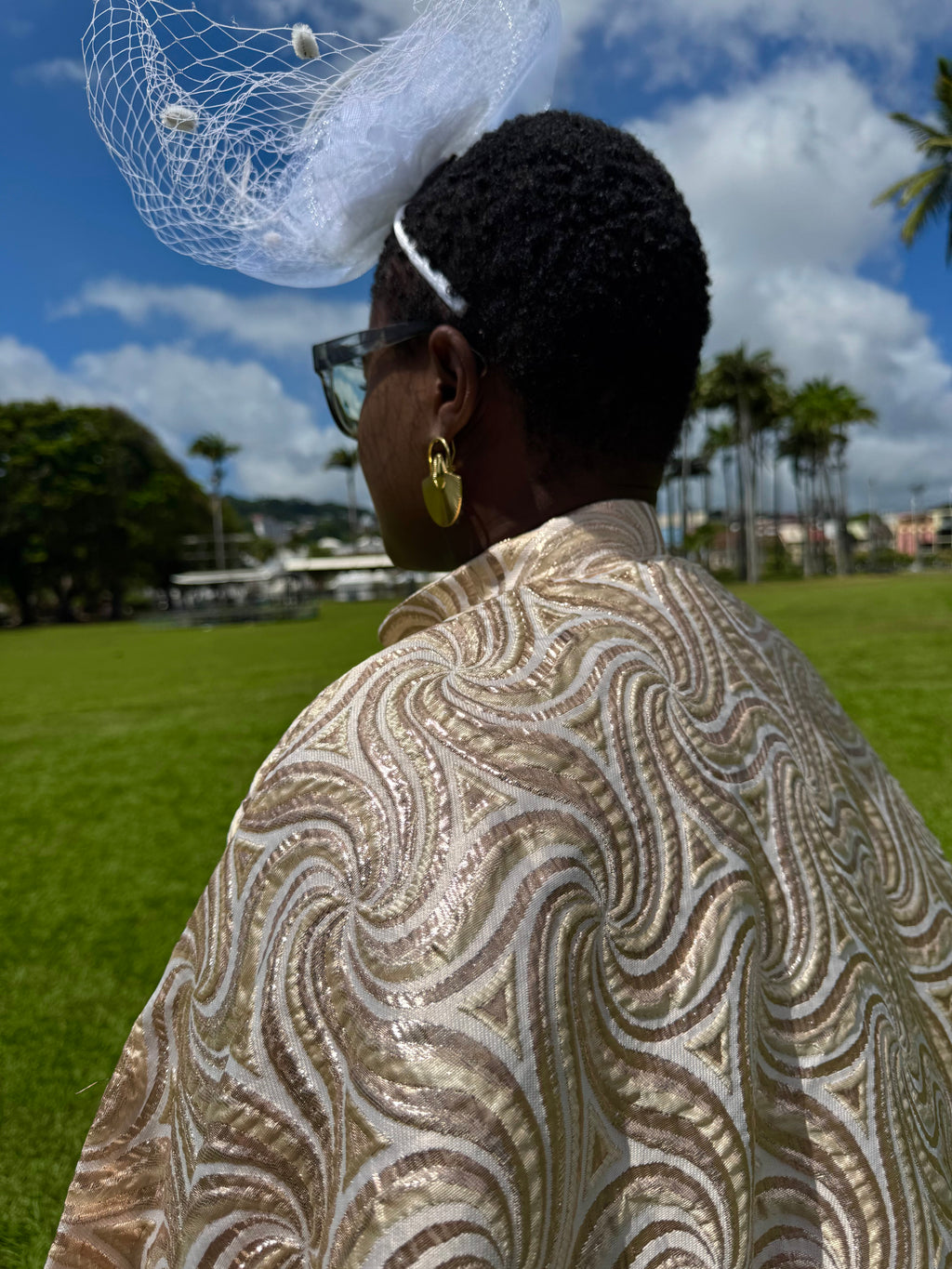 Brocart Lady Jo - ivoire et or