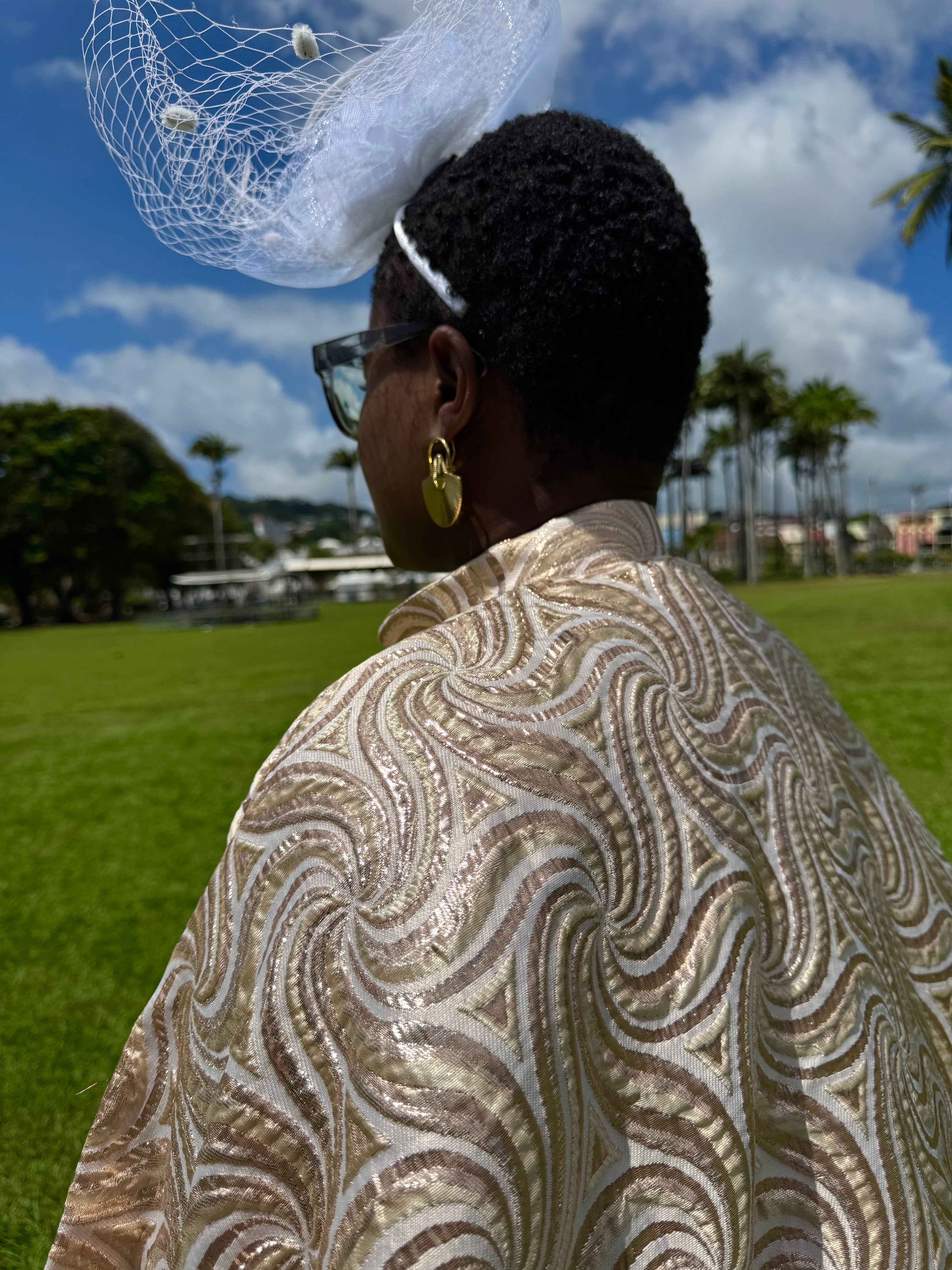 Brocart Lady Jo - ivoire et or