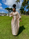 Brocart Lady Violet - Ivoire et or
