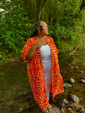 Kimono mi-long - Orange