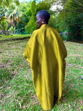 Kimono long en mikado - vert chartreuse