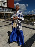 Brocart Silk - bleu et argent